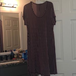 Plus size striped dress